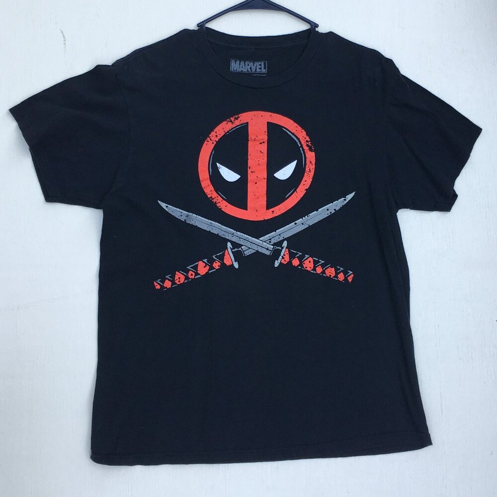 dead pool black t shirt medium